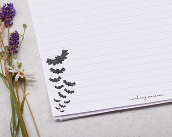 A4 Letter Writing Paper With Halloween Bats, 3 of 6