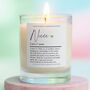 Niece Gift, Niece Definition Scented Candle, thumbnail 1 of 7