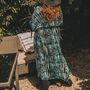 Turquoise Tye Dye Three/Four Sleeve Summer Kimono, thumbnail 3 of 4