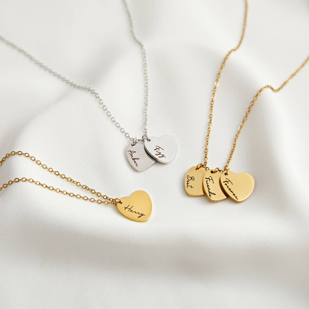 Personalised Heart Pendant Necklace Gift, 1 of 10