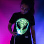 Cool Alien Head Interactive Glow In The Dark T Shirt, thumbnail 1 of 7