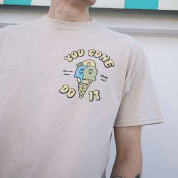 You Cone Do It Men's Ice Cream Graphic T Shirt, 2 of 4
