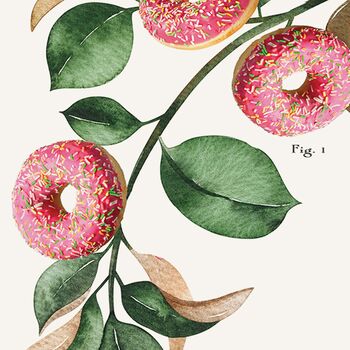 Funny Botanical Donut Print, 6 of 7