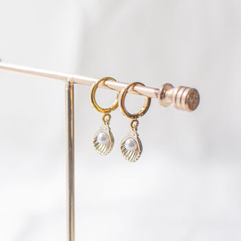 Gold Plated Shell Earrings, 6 of 10