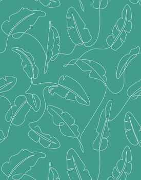 Continuous Line Tropical Wallpaper, 3 of 5