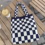 Print Large Knitted Shoulder Tote Shopping Bag, thumbnail 3 of 8