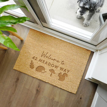 Personalised Pumpkin Rectangle Doormat, 2 of 4