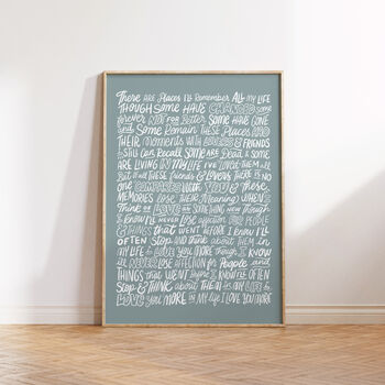 The Beatles Poster, In My Life Song Lyrics Print, 9 of 11
