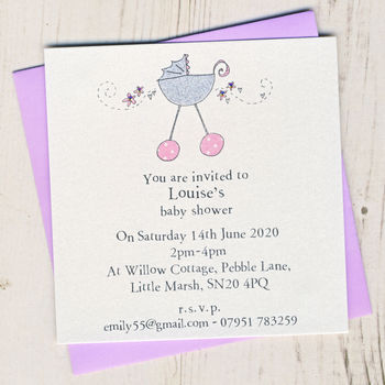 Eight Personalised Baby Shower Invitations, 4 of 4