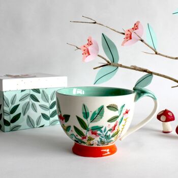 Large Porcelain Decorative Mug With Hidden Fox, 3 of 6