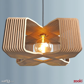 Zooki 17 'Xenu' Wooden Pendant Light, 3 of 10