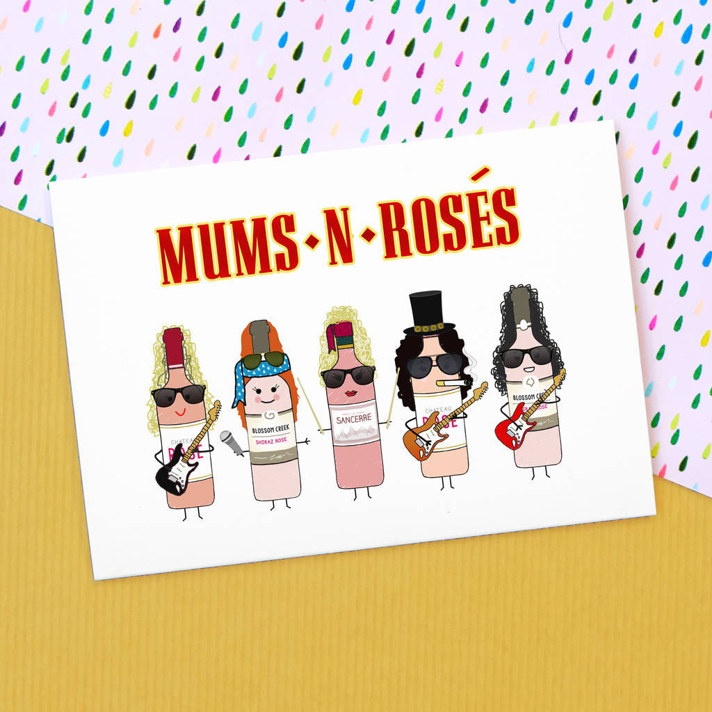 Mums And Rosés' Funny Wine Mother's Day Card By Of Life & Lemons |  