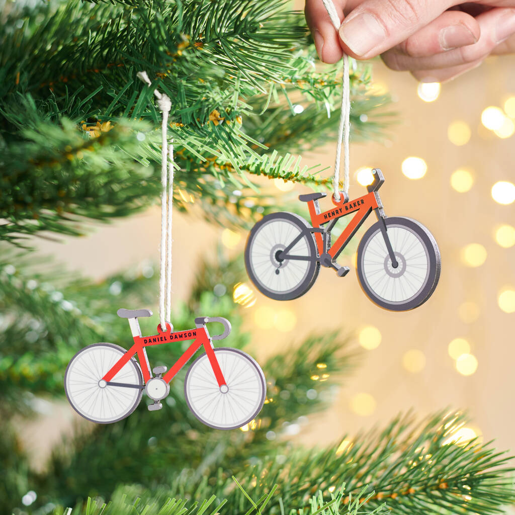 Personalised Bike Christmas Tree Decoration, 1 of 6