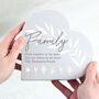 Personalised Leaf Detail Free Standing Heart Ornament, thumbnail 1 of 9