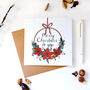 Merry Christmas To You Card, Floral Wreath, thumbnail 1 of 3