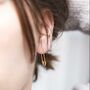 18k Gold Plated Brass Safety Pin Earrings, thumbnail 3 of 5
