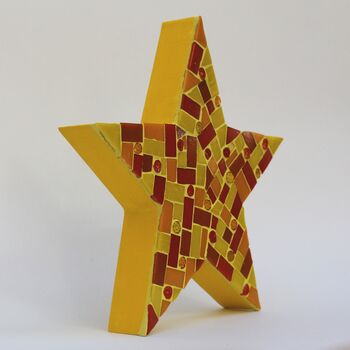 Handmade Star Mosaic Ornament, 3 of 9