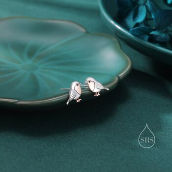 Baby Robin Bird Stud Earrings, 7 of 12