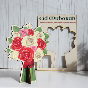 Pop Out Wooden Eid Mubarak Card, 5 of 7