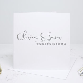 Personalised Calligraphy Engagement Card, 2 of 5