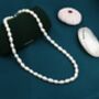 Genuine Freshwater Pearl Necklace In Sterling Silver, thumbnail 1 of 11