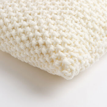Moss Stitch Cushion Cover Beginner Knitting Kit, 4 of 7