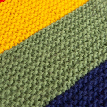 Bright Rainbow Blanket Knitting Kit, 4 of 6