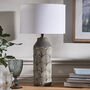 Hudson Embossed Ceramic Table Lamp, thumbnail 1 of 7