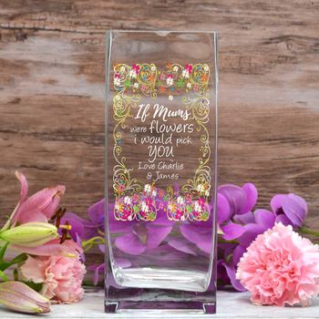 Personalised Flower Design Vase For Mum, 2 of 2