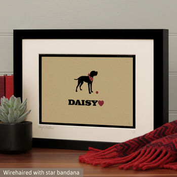 Personalised Viszla Print For One Or Two Dogs, 8 of 12