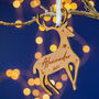 Personalised Reindeer Christmas Tree Decoration, thumbnail 2 of 2