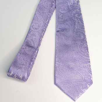 Lavender Wedding Tie Set And Socks Groomsmen Gift, 6 of 11