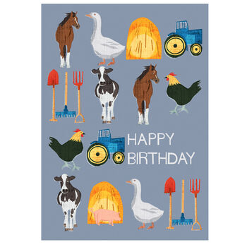 Farm Yard Birthday Card With Activities For Children, 2 of 4