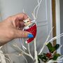 Ceramic Christmas Cat In Stocking Decoration, thumbnail 2 of 4