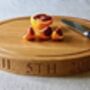 Personalised Round Wooden Cheese Boards, thumbnail 6 of 9