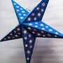 Fiesta Sea Blue Paper Star Lantern, thumbnail 3 of 5