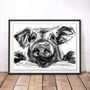 Pig Charcoal Fine Art Giclée Print, thumbnail 1 of 3
