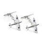 Spitfire Silver Engraved Cufflinks | Groom's Party Wedding Gift, thumbnail 2 of 8