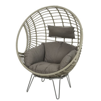 Indoor / Outdoor Freestanding Egg Chair Grey, 2 of 3