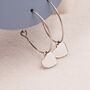 Delicate Heart Dangle Hoop Earrings Sterling Silver, thumbnail 4 of 8