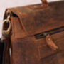 Classic Leather Satchel Briefcase, thumbnail 5 of 11