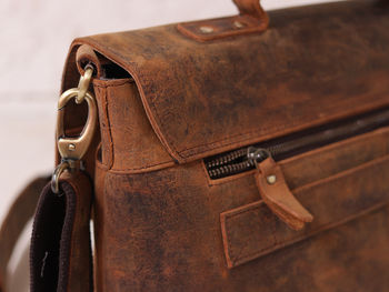 Classic Leather Satchel Briefcase, 5 of 11