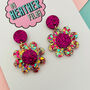 Daisy Flower Earrings, thumbnail 4 of 4