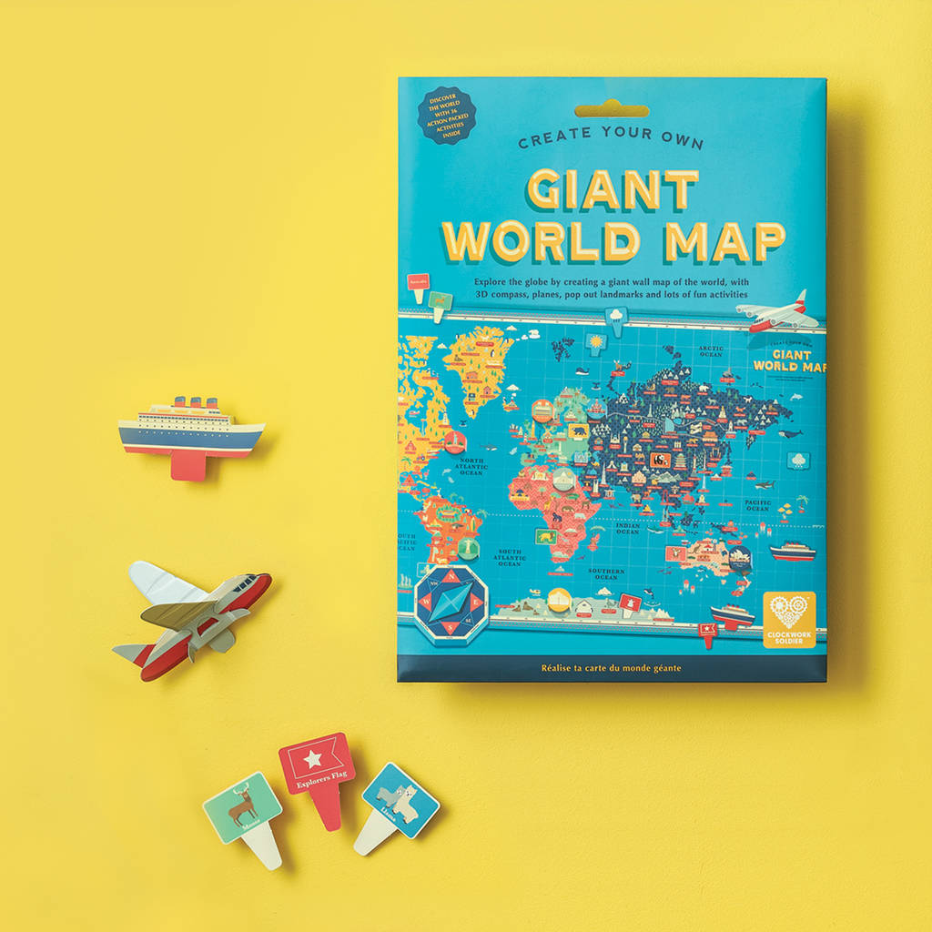 Create Your Own Giant World Map By Clockwork Soldier