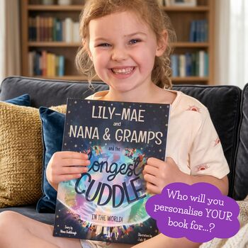 'The Longest Cuddle In The World' Personalised Grandparent And Child Keepsake Storybook, 10 of 12