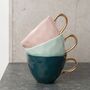 Good Morning Cappuccino Mug Blue/Green, thumbnail 1 of 4