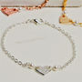 Personalised Heart Charm Pearl Bracelet Gift For Her, thumbnail 2 of 3