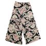 'Eira' Black, Rose And Gold Floral Baroque Viscose Palazzo Trousers, thumbnail 6 of 6