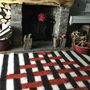 Handwoven Sheep Wool Rug Red And Black Stripes, thumbnail 7 of 12
