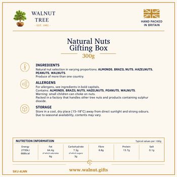 Luxury Natural Mixed Nut Gift Box – 300g, 6 of 7